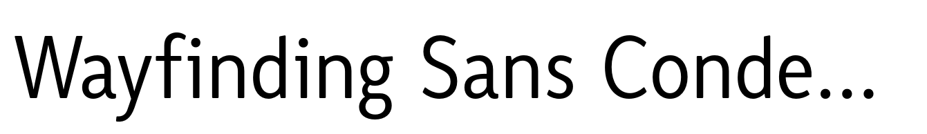 Wayfinding Sans Condensed N Regular
